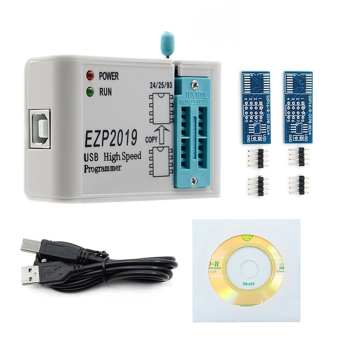 EZP2019 High Speed USB SPI FLASH Programmer Support 24 25 93 Flash BIOS Chip 25T80 Full Set