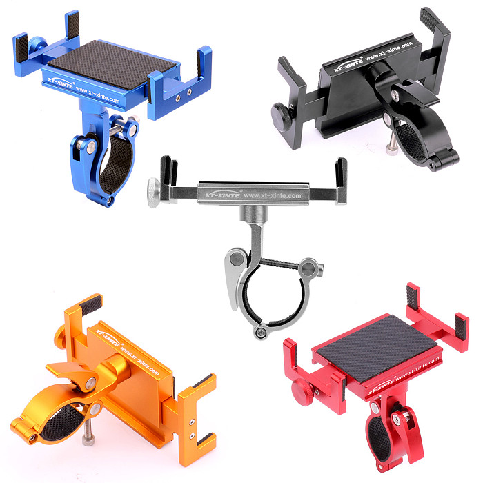 XT-XINTE Rotatable CNC Bike Motorcycle Aluminum Phone Bracket Handlebar Mount Holder Color Random