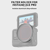 Filter Holder Bracket for insta360 Ace Pro Metal Sports camera Protective Filter Frame Compatible 49mm Filter Camera Accessories
