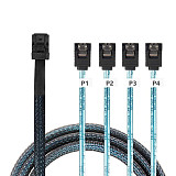 MINI SAS HD 8643 to 4X SATA 7P female server internal Connector Cable server adapter Cord