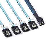 MINI SAS HD 8643 to 4X SATA 7P female server internal Connector Cable server adapter Cord