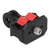 XT-XINTE CNC metal Mini Tripod Adapter 2-slot head to 1/4 Screw Locking Mount for Insta360 DJI Osmo Action GoPro12 11 Action Camera Expansion accessories