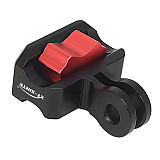 XT-XINTE CNC metal Mini Tripod Adapter 2-slot head to 1/4 Screw Locking Mount for Insta360 DJI Osmo Action GoPro12 11 Action Camera Expansion accessories