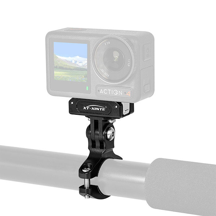 XT-XINTE handlebar Fixed bracket Mount Aluminum alloy Action camera magnetic quick release bike clip18.5~28.5mm for DJI OSMO 360 Action 5pro 4 3 2 Sports Camera cycling accessories