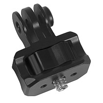 XT-XINTE CNC metal Mini Tripod Adapter 3-slot head to 1/4 Screw Locking Mount for Insta360 DJI Osmo Action GoPro12 11 Action Camera Expansion accessories 