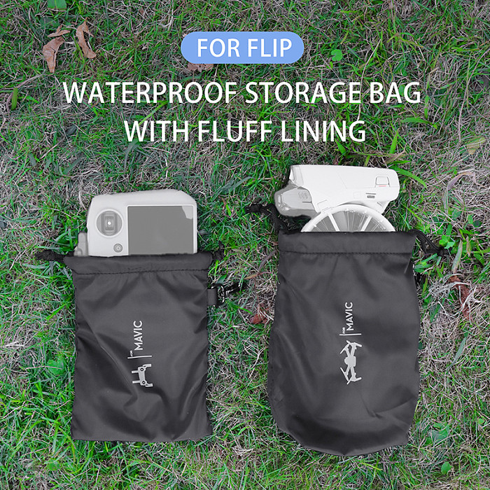 Storage Bag Waterproof Protective Bag For DJI FLIP Drone RC2/RC N3 Remote Control Portable Carrying Bag Drone Accessories Drawstring Closure