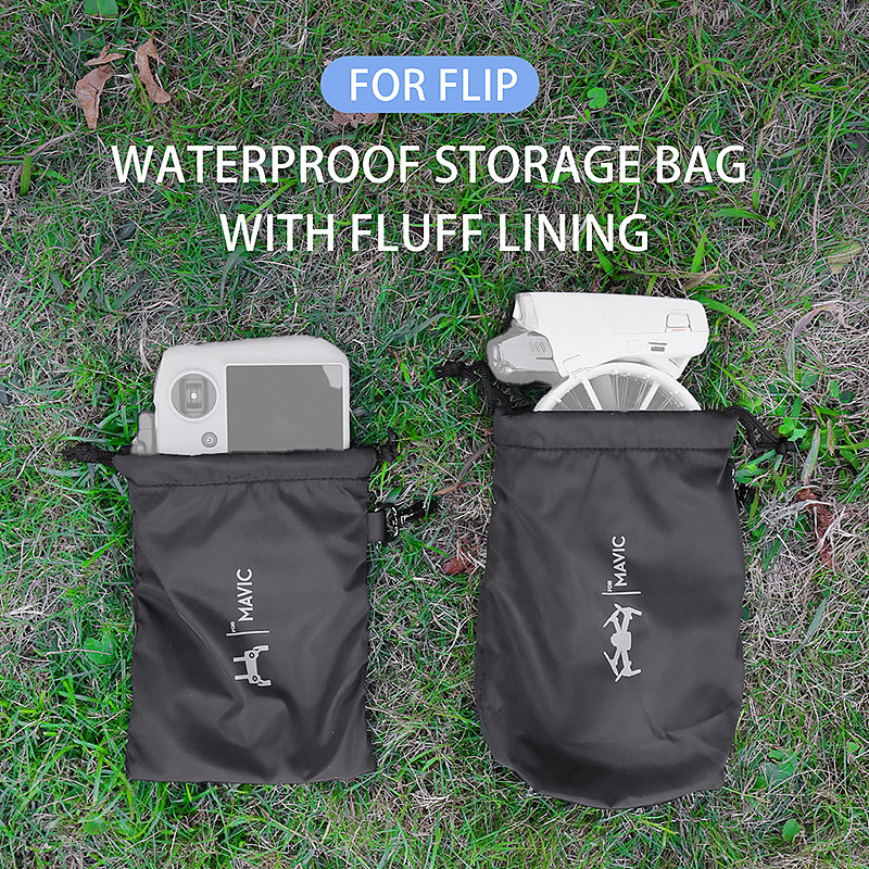 Storage Bag Waterproof Protective Bag For DJI FLIP Drone RC2/RC N3 Remote Control Portable Carrying Bag Drone Accessories Drawstring Closure