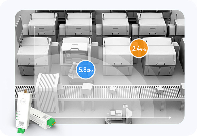 USR-DR164/162 Ultra-small Size Serial RS232/RS485 to Dual Band WiFi Converter 2.4G & 5.8G WiFi Support Modbus TCP/RTU conversion