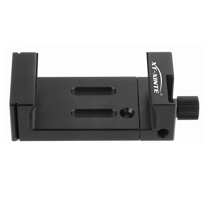 XINTE Aluminum Phone Holder 1/4  Arri Holes Slot Expansion Interface CNC Cold Shoe Mount Bracket Fixed Clip1/4 3/8 Phone Tripod Clamp
