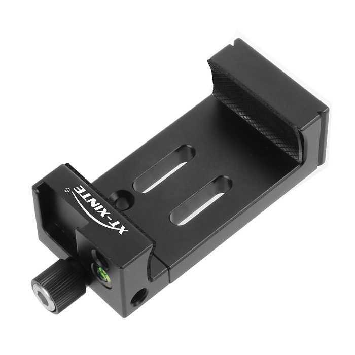 XINTE Aluminum Phone Holder 1/4  Arri Holes Slot Expansion Interface CNC Cold Shoe Mount Bracket Fixed Clip1/4 3/8 Phone Tripod Clamp