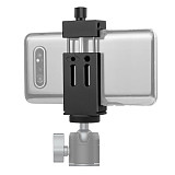 XINTE Aluminum Phone Holder 1/4  Arri Holes Slot Expansion Interface CNC Cold Shoe Mount Bracket Fixed Clip1/4 3/8 Phone Tripod Clamp