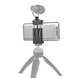 XINTE Aluminum Phone Holder 1/4  Arri Holes Slot Expansion Interface CNC Cold Shoe Mount Bracket Fixed Clip1/4 3/8 Phone Tripod Clamp