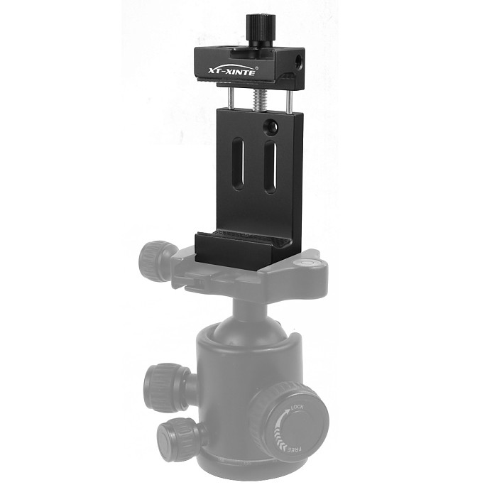 XINTE Aluminum Phone Holder 1/4  Arri Holes Slot Expansion Interface CNC Cold Shoe Mount Bracket Fixed Clip1/4 3/8 Phone Tripod Clamp