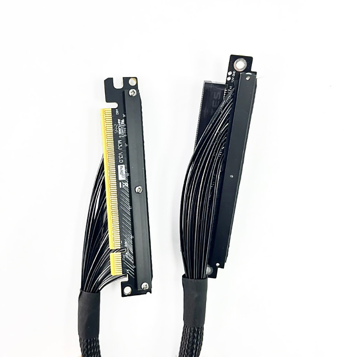 ADT-Link PCIe 4.0 x16 Riser Cable Cord Flexible Double reverse side bend Extension Cable PCI-E For ITX A4 Chassis Graphics Card 30CM
