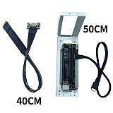 Oculink external graphics dock PCIE 4.0X4 GDP handheld laptop M.2 external expansion dock 8611 line direct connection -50cm/80CM direct connection adapter board DOCK-OC6+ bracket M.2 to Oculink extension cable