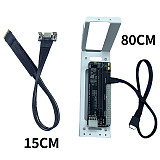 Oculink external graphics dock PCIE 4.0X4 GDP handheld laptop M.2 external expansion dock 8611 line direct connection -50cm/80CM direct connection adapter board DOCK-OC6+ bracket M.2 to Oculink extension cable