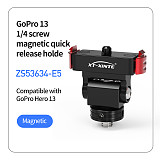 XT-XINTE Aluminum Alloy Sports camera magnetic quick release cold shoe bracket base Adapter Fix Mount for GOPRO 13 Action Camera Expansion for DSLR Camera rabbit cage