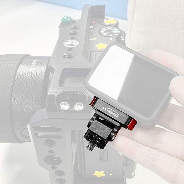 XT-XINTE Aluminum Alloy Sports camera magnetic quick release cold shoe bracket base Adapter Fix Mount for GOPRO 13 Action Camera Expansion for DSLR Camera rabbit cage