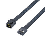 PCIE Oculink SFF 8611 4I 32P 90 degree to SFF-8643 server internal connection cable