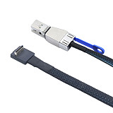 PCIE OCuLink 4i SFF-8611 90 degree to SFF-HD 8644 4I server connection cable adapter cord