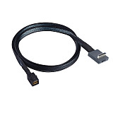 PCIE Oculink SFF 8611 4I 32P 90 degree to SFF-8643 server internal connection cable