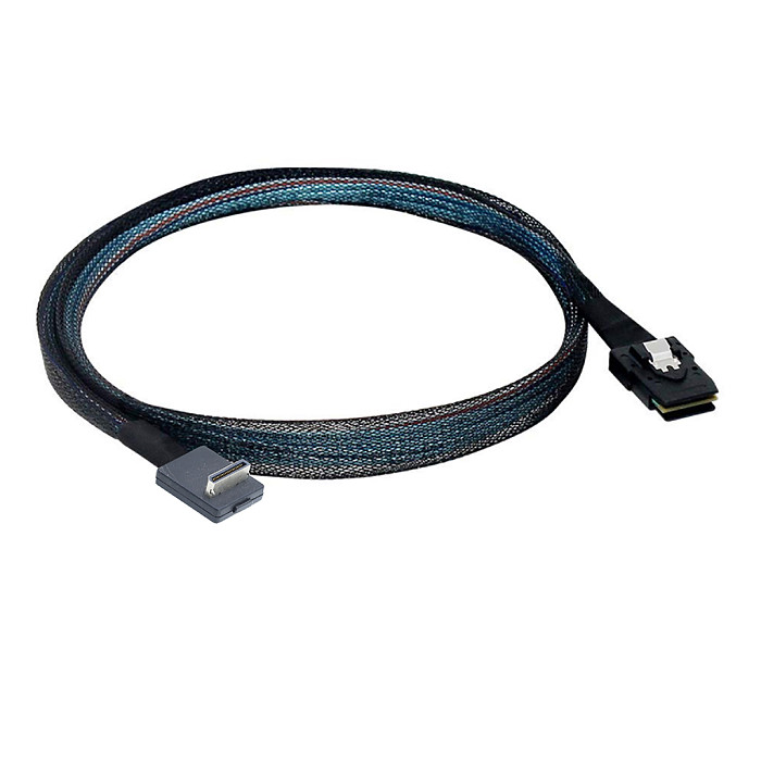 PCIE Oculink SFF-8611 4I 90 degree to MINI SAS SFF-8087 server connection cable adapter cord