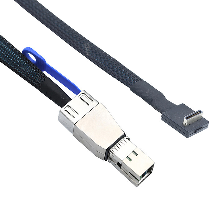 PCIE OCuLink 4i SFF-8611 90 degree to SFF-HD 8644 4I server connection cable adapter cord