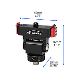 XT-XINTE Aluminum Alloy Sports camera magnetic quick release cold shoe bracket base Adapter Fix Mount for GOPRO 13 Action Camera Expansion for DSLR Camera rabbit cage