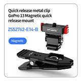 XT-XINTE Aluminum Alloy Sports camera magnetic quick release cold shoe bracket base Adapter Fix Mount for GOPRO 13 Action Camera Expansion for DSLR Camera rabbit cage