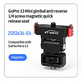 XT-XINTE Aluminum Alloy Sports camera magnetic quick release cold shoe bracket base Adapter Fix Mount for GOPRO 13 Action Camera Expansion for DSLR Camera rabbit cage