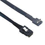 PCIE Oculink SFF-8611 4I 90 degree to MINI SAS SFF-8087 server connection cable adapter cord