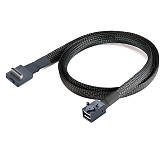 PCIE Oculink SFF 8611 4I 32P 90 degree to SFF-8643 server internal connection cable