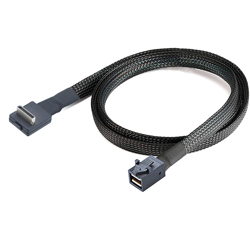 PCIE Oculink SFF 8611 4I 32P 90 degree to SFF-8643 server internal connection cable