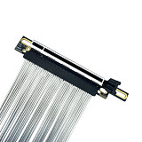 PCIE 5.0 X16 GPU graphics card Extension Cable PCI-E 5.0 Gen5 Riser Cable 270 degree GPU adapter silver plated wire