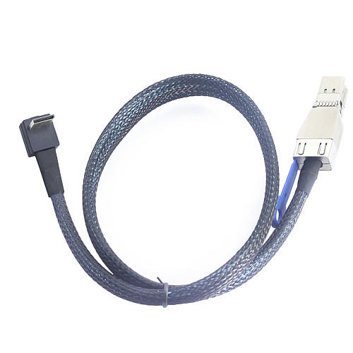 PCIE OCuLink 4i SFF-8611 90 degree to SFF-HD 8644 4I server connection cable adapter cord