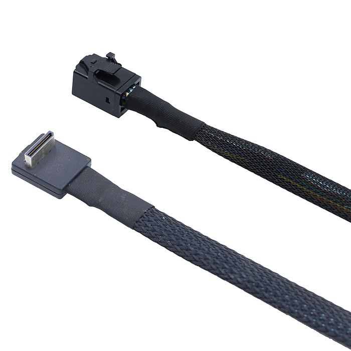 PCIE Oculink SFF 8611 4I 32P 90 degree to SFF-8643 server internal connection cable