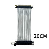 PCIE 5.0 X16 GPU graphics card Extension Cable PCI-E 5.0 Gen5 Riser Cable 270 degree GPU adapter silver plated wire