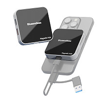 Blueendless Magnetic Expansion Dock 4K 60Hz HD USB3.2 Hub PD Phone Laptop Magnetic Conversion Expander Multiport Adapter SD/TF Card Hub