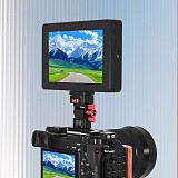 Quick Release Monitor Holder Swivel Tilt Adjustable DSLR Camera Monitor Stand Mount Tripod Bracket for Vlog Shooting Camera Rabbit Cage