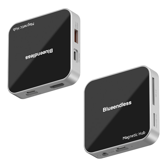 Blueendless Magnetic Expansion Dock 4K 60Hz HD USB3.2 Hub PD Phone Laptop Magnetic Conversion Expander Multiport Adapter SD/TF Card Hub