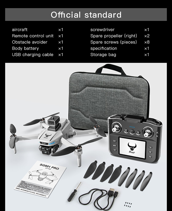 ZLL SG901PRO rc drone mini Quadcopter professional drones gps FPV racing drone with 4k camera Remote control aircraft Avoiding Obstacle