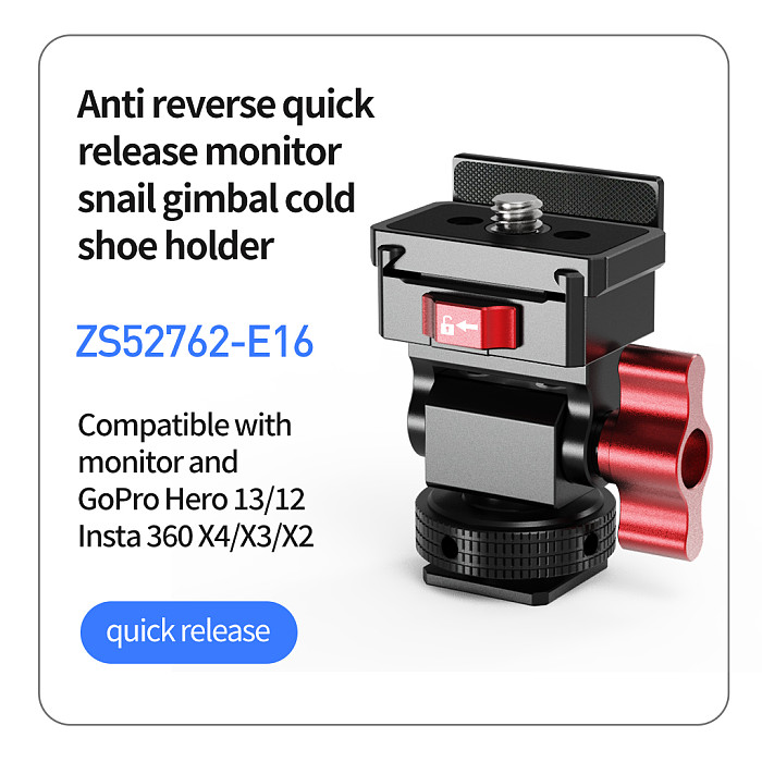 Quick Release Monitor Holder Swivel Tilt Adjustable DSLR Camera Monitor Stand Mount Tripod Bracket for Vlog Shooting Camera Rabbit Cage