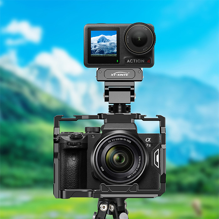 Magnetic Quick Install Cold Shoe Base Mount Adapter for DJI Action 5pro 4 3 2 Sports camera magnetic quick release cold shoe bracket 