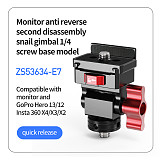 Quick Release Monitor Holder Swivel Tilt Adjustable DSLR Camera Monitor Stand Mount Tripod Bracket for Vlog Shooting Camera Rabbit Cage
