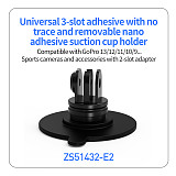 XT-XINTE Mobile Nano Adhesive Metal Suction Cup Holder For Car Suction Cup/Live Streaming Suction Cup/For Sports camera For GOPRO13/12/DJI OSMO 360 ACTION 5pro/Insta 360X4/X3/X2 And Other Camera Equipment Accessories