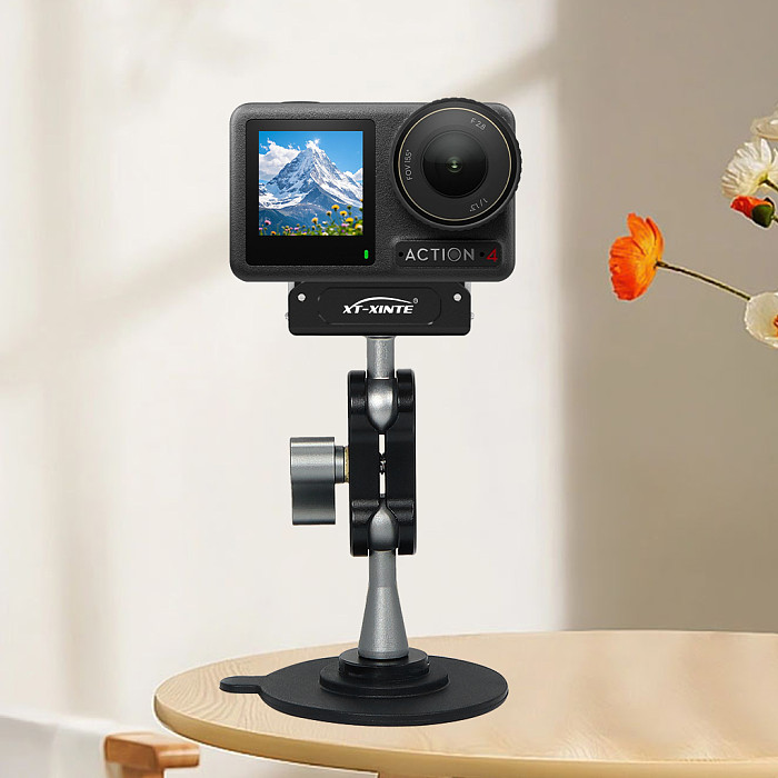 XT-XINTE Mobile Nano Adhesive Metal Suction Cup Holder For Car Suction Cup/Live Streaming Suction Cup/For Sports camera For GOPRO13/12/DJI OSMO 360 ACTION 5pro/Insta 360X4/X3/X2 And Other Camera Equipment Accessories