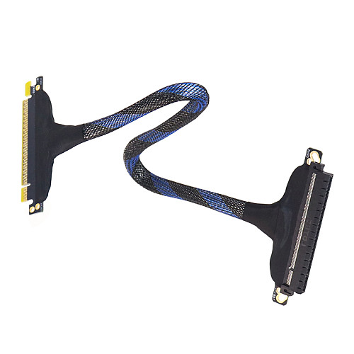 PCIe 5.0 x16 Extension Cable PCI-E Gen5 High Speed Silver-plated Lossless Cable GPU Extension Cable for RTX 5090 Graphics Card
