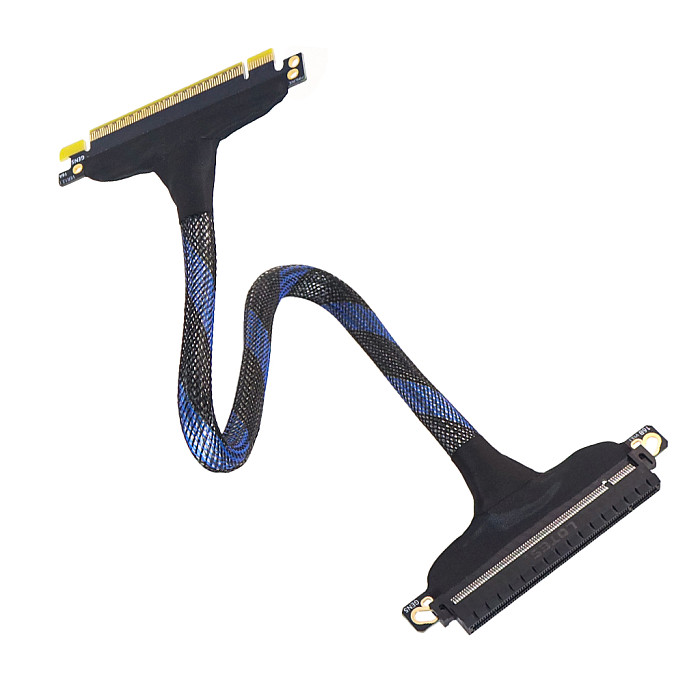 PCIe 5.0 x16 Extension Cable PCI-E Gen5 High Speed Silver-plated Lossless Cable GPU Extension Cable for RTX 5090 Graphics Card