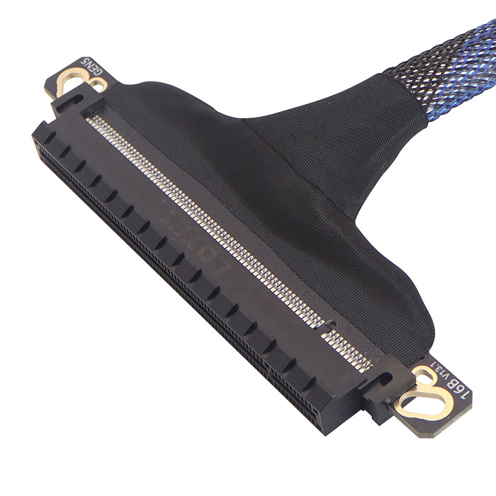 PCIe 5.0 x16 Extension Cable PCI-E Gen5 High Speed Silver-plated Lossless Cable GPU Extension Cable for RTX 5090 Graphics Card