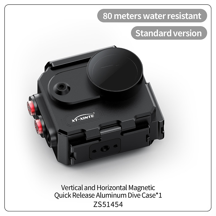 80m Diving Case For Insta360 go3/go3s Magnetic Quick Release Aluminium Dive Waterproof Box Housing Case Protector Frame